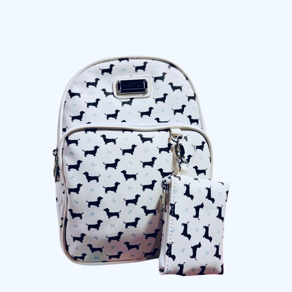 Madden Girl Handbags - NWT Dachshund Mini Backpack + Matching Change Purse Set